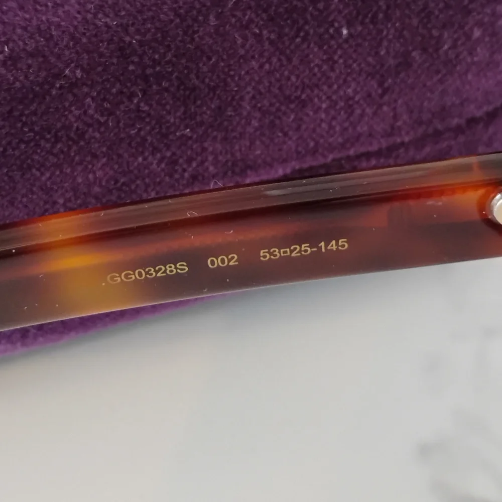 NWT Gucci Sunglasses (53-25-145) Havana Tortoise Shell Square - Picture 5 of 15